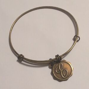 Bella Ryann Gold E Signature Charm Expandable Bracelet‎